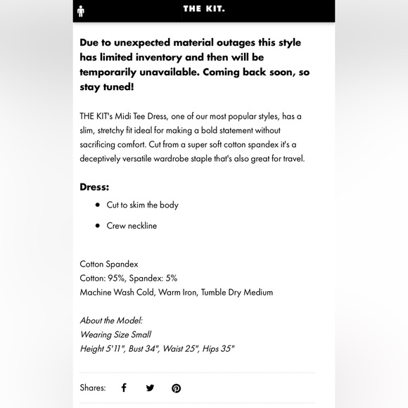 NWT The Knit Long Sleeve Tee Midi Dress Size Large Black, White and Gray - Picture 5 of 5